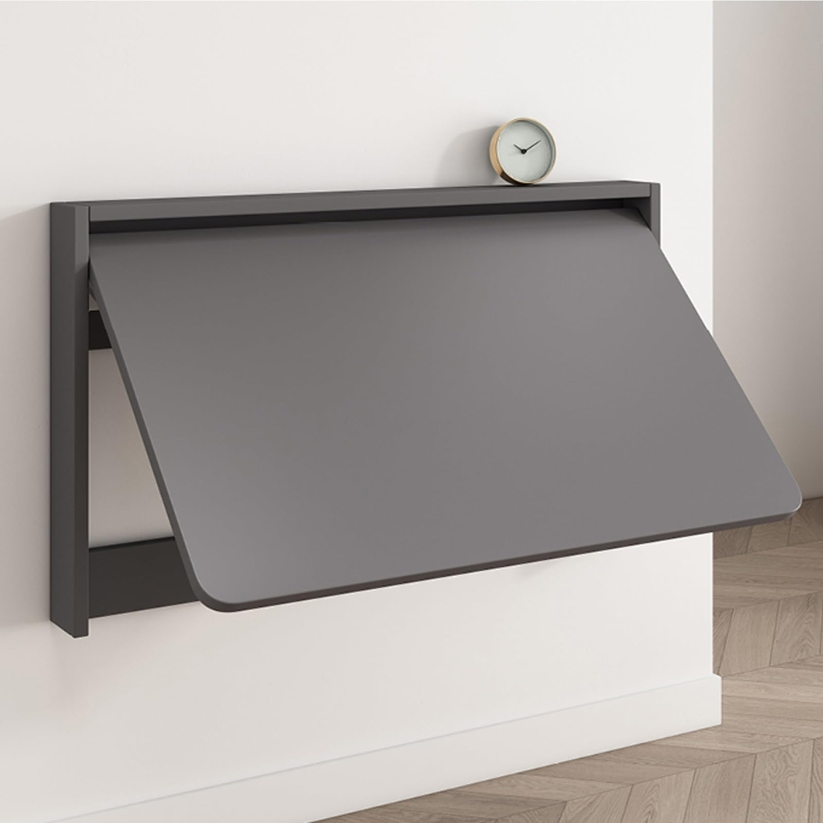 Table flottante à fixation murale, design de feuilles tombantes, support robuste, bureau en bois robuste pour cuisine ou buanderie, petite table multifonction peu encombrante