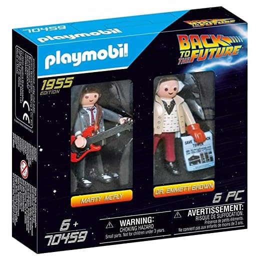 PLAYMOBIL Regreso Dos Figuras Back to The Future Marty Mcfly y Dr. Emmett Brown (70459), Multicolor, única