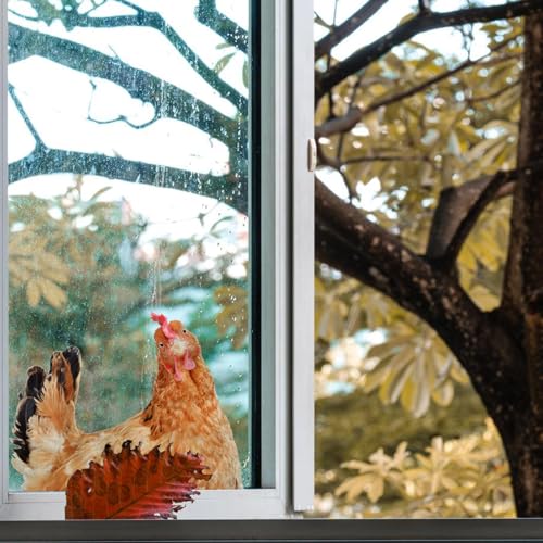 Vinilo decorativo de gallinas para ventana y pared miniatura 4