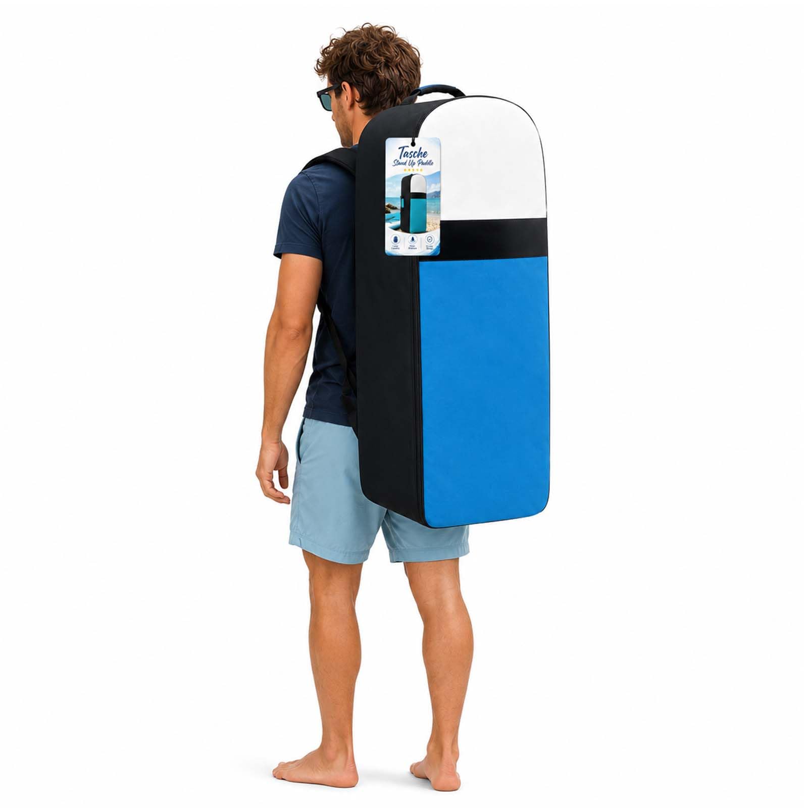 SUP Rucksack Tasche für Stand Up Paddle Board, 600D Oxford Paddleboard Tragetasche, Ersatzrucksack für aufblasbares SUP Board, Pumpe, Paddel & Zubehör