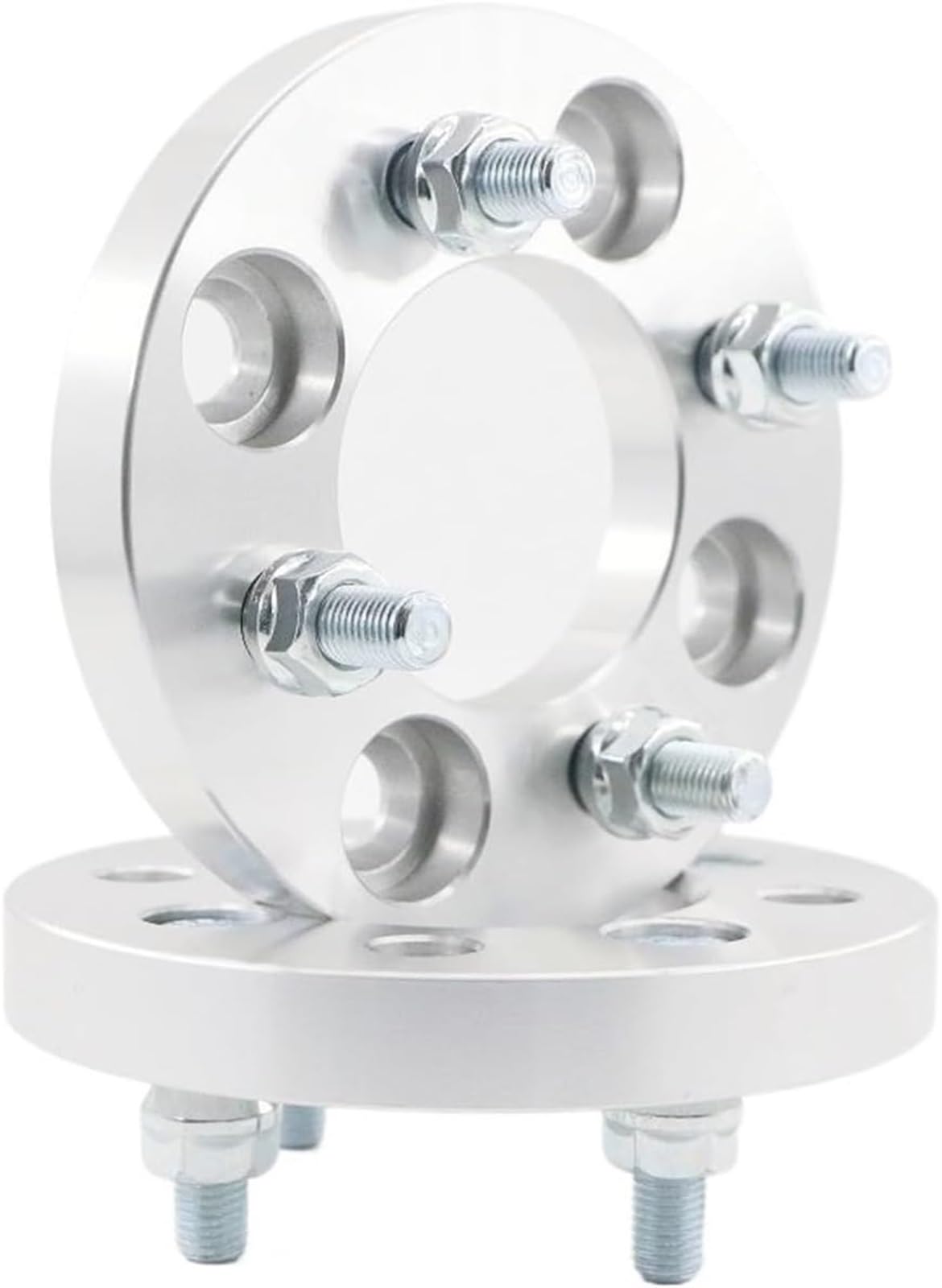 Entretoises de Jante universelles Adaptateurs d'entretoises de Roues en Aluminium PCD 4x108 (4x4.25) à 4x100 CB 71 15/20/25mm, Goujons 12x1.5, Accessoires de Jantes de Voiture, 2 pièces(15mm)