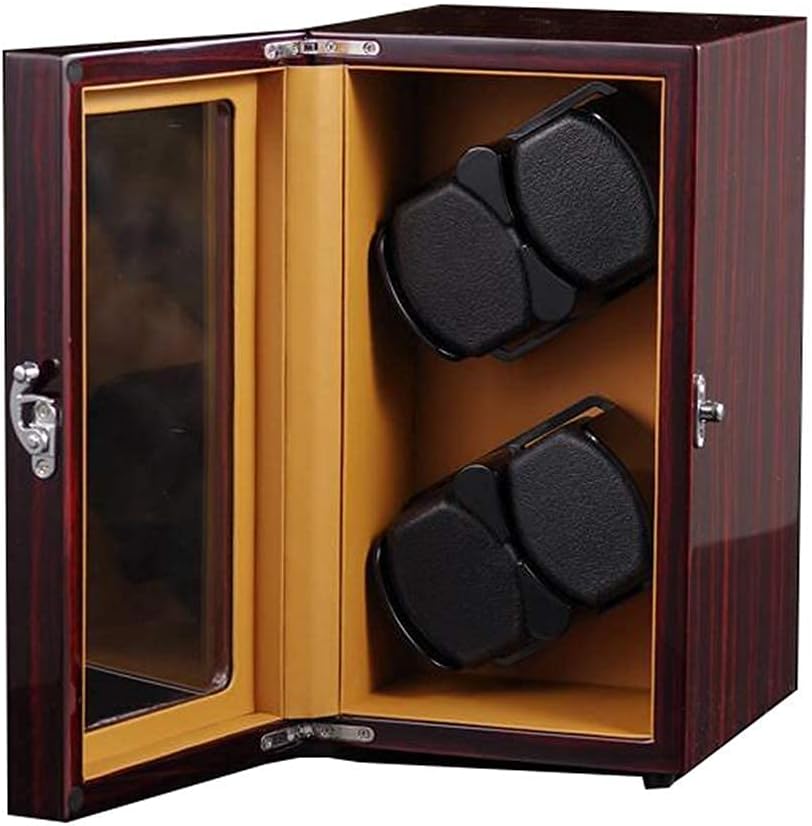Automatic Watch Winder,Watch Winder Box 4+0 Rectangle Watch Winder Mute Automatic Double Unisex Watch Winderholiday Gift Beautiful Home