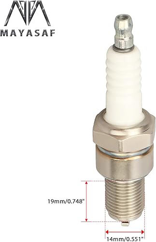 Miniatura 2 de MAYASAF Bujías 7734 - Bujías de encendido de repuesto automotriz para Toyota 1985-88 4Runner, para Benz 1974-78 230 para Nissan tipo asiento plano,