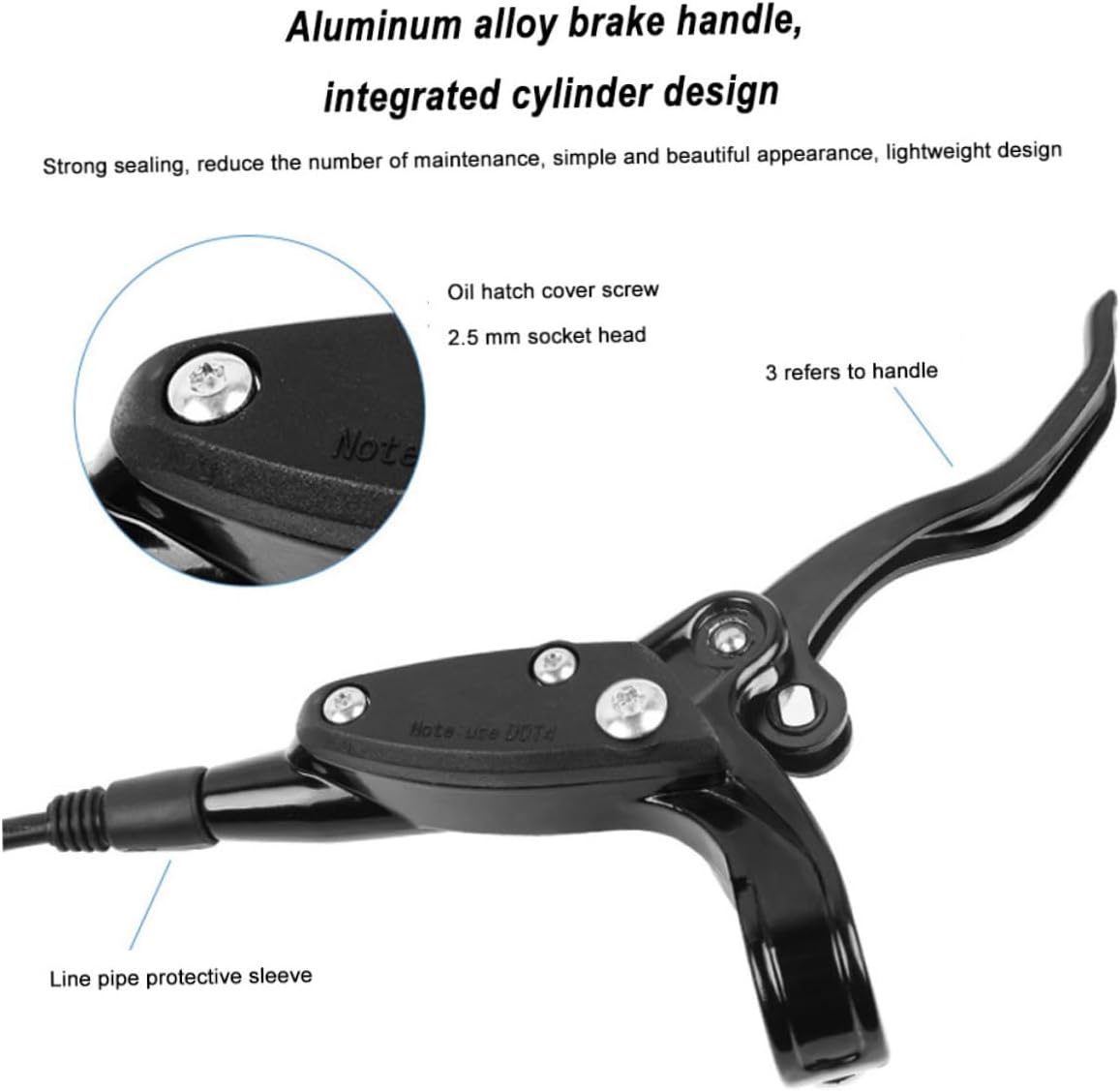 BESPORTBLE Mountain Bike Brake Kit Oil Disc Brake Set with 160mm Disc High Braking Sensitivity Craftsmanship