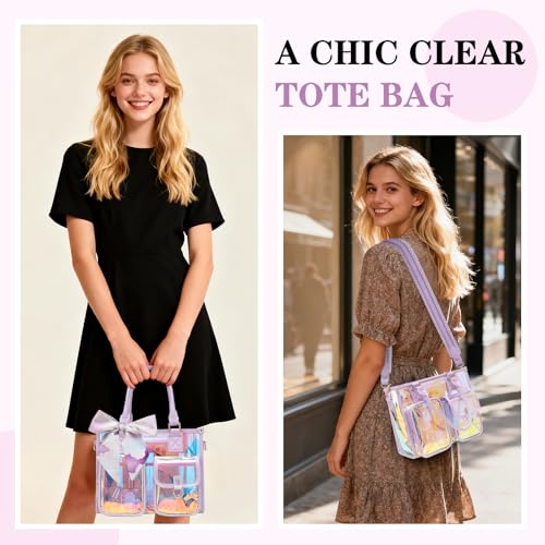 Bolso Tote Clear 12x12x6 PVC Transparente miniatura 2