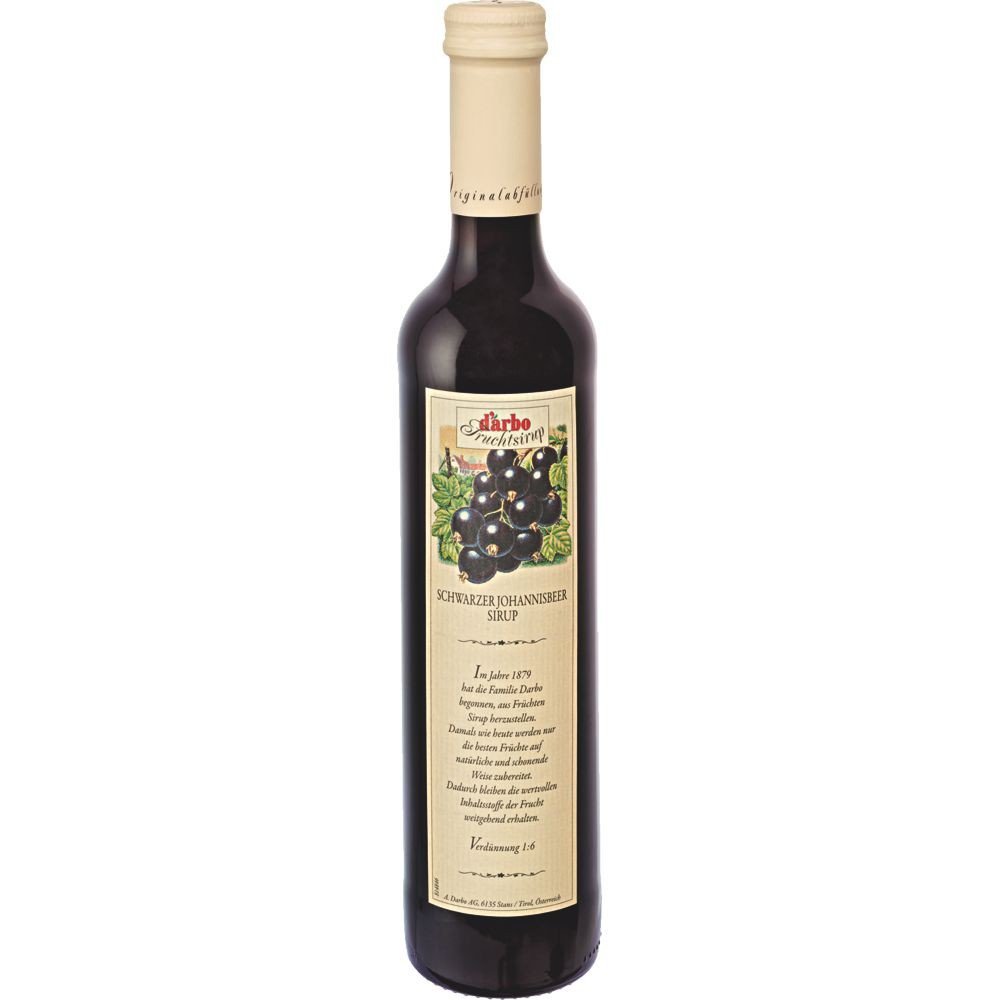 Darbo Schwarzer Johannisbeer Sirup, 500 ml Flasche