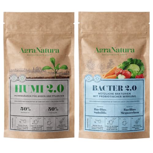AgraNatua Set de Activadores de Suelo Bacter 2.0 + Humi 2.0