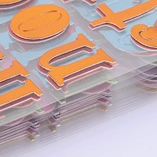 20 Sheets Scrapbook Letter Stickers, Colorful Self Adhesive Alphabet Number Letters For Gift Card, School Projects #TOP6