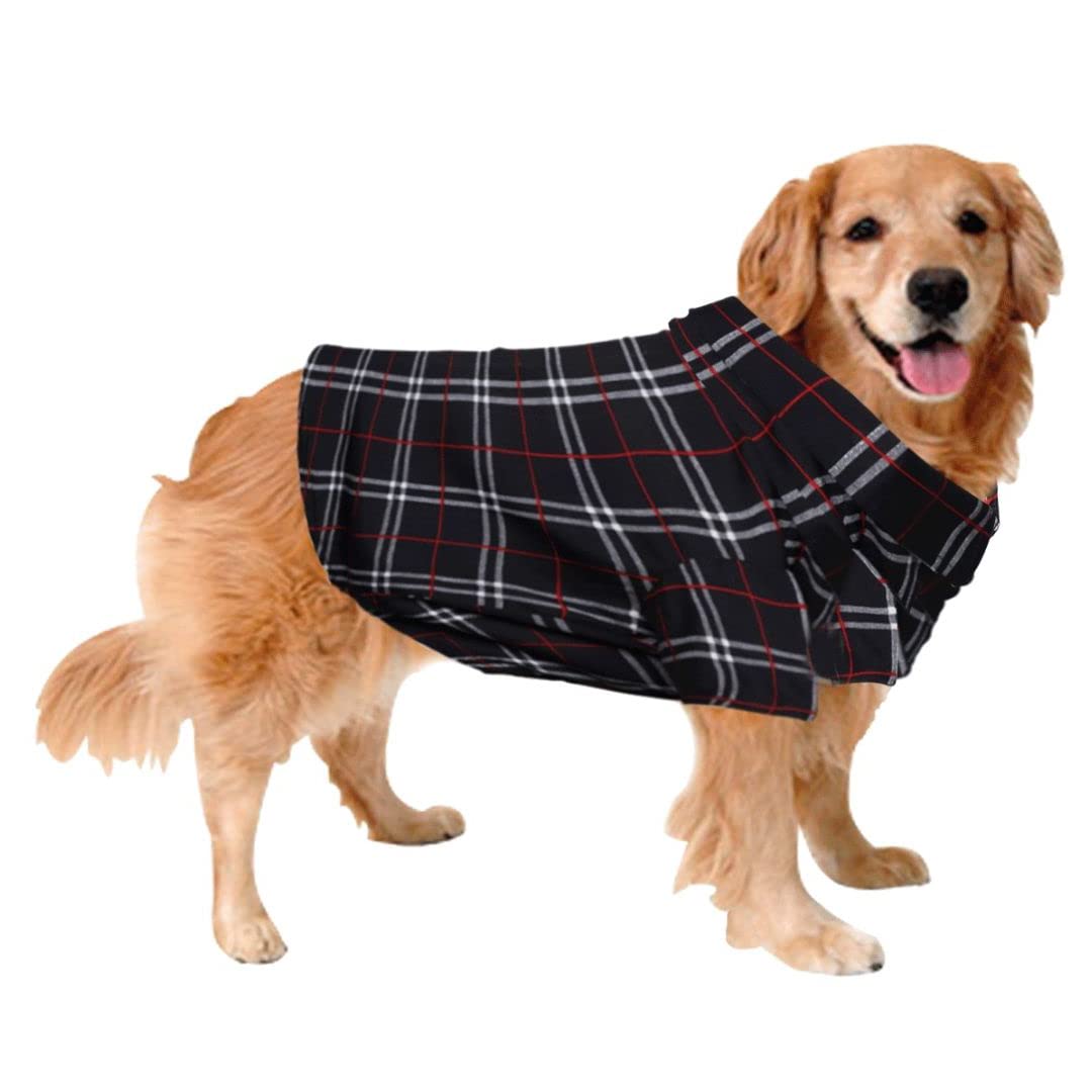 Sage Square Crazy Printed Dog Shirt, Trending Dog Shirt, Ultra Soft & Light Weight, Comfortable & Breathable Dog Apparel, Trendy Outfit (XLarge - 24 inch) (Black Check Print) (B0B618V2D5) Amazon Price History, Amazon Price Tracker