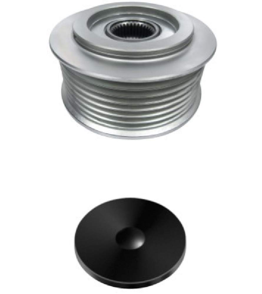 HELLA 9XU 358 038-941 Poulie roue libre, alternateur - Filetage: M14x1,5 - Nombre de gorges: 7 - avec cache