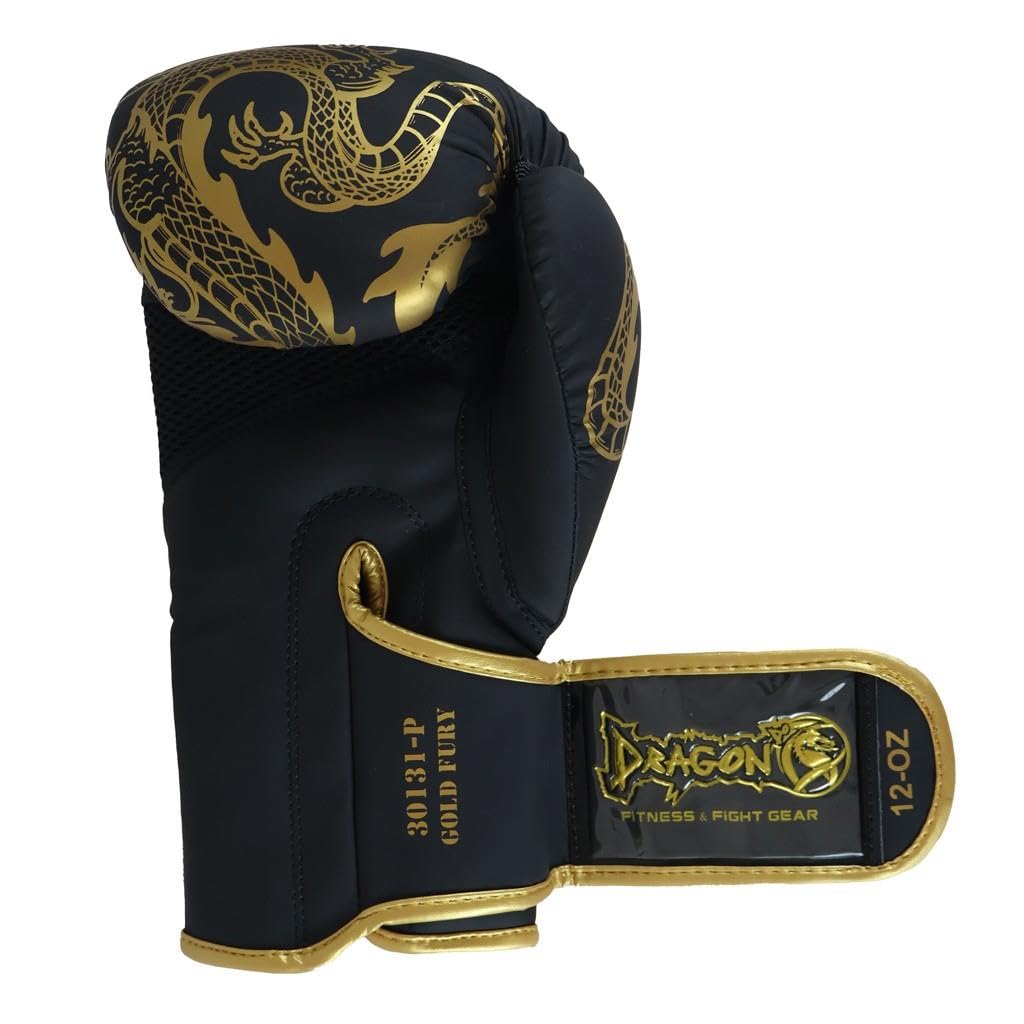 Dragon 30131-P Gold Fury Boks Eldiveni Muay Thai Kick Boks Eldiveni (12 OZ)