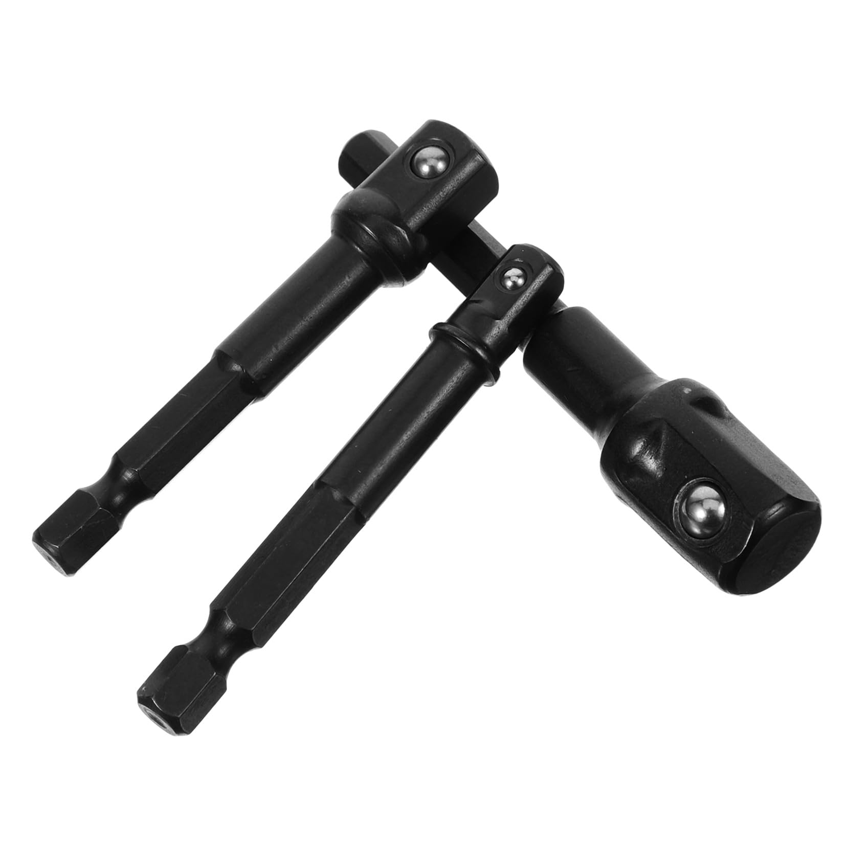 Adaptateur douille perceuse pivotant en acier noir pour tournevis six pans creux