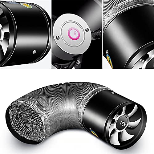 Pousbo Multifunctional Powerful Mute Exhaust Fan, 2023 New 6 Inch Ventilation Fan Aluminum Alloy Kitchen Exhaust Fan With Protective Grille, Premium Single Side Embedded Vent Fan (6 Inch, Black) #TOP4