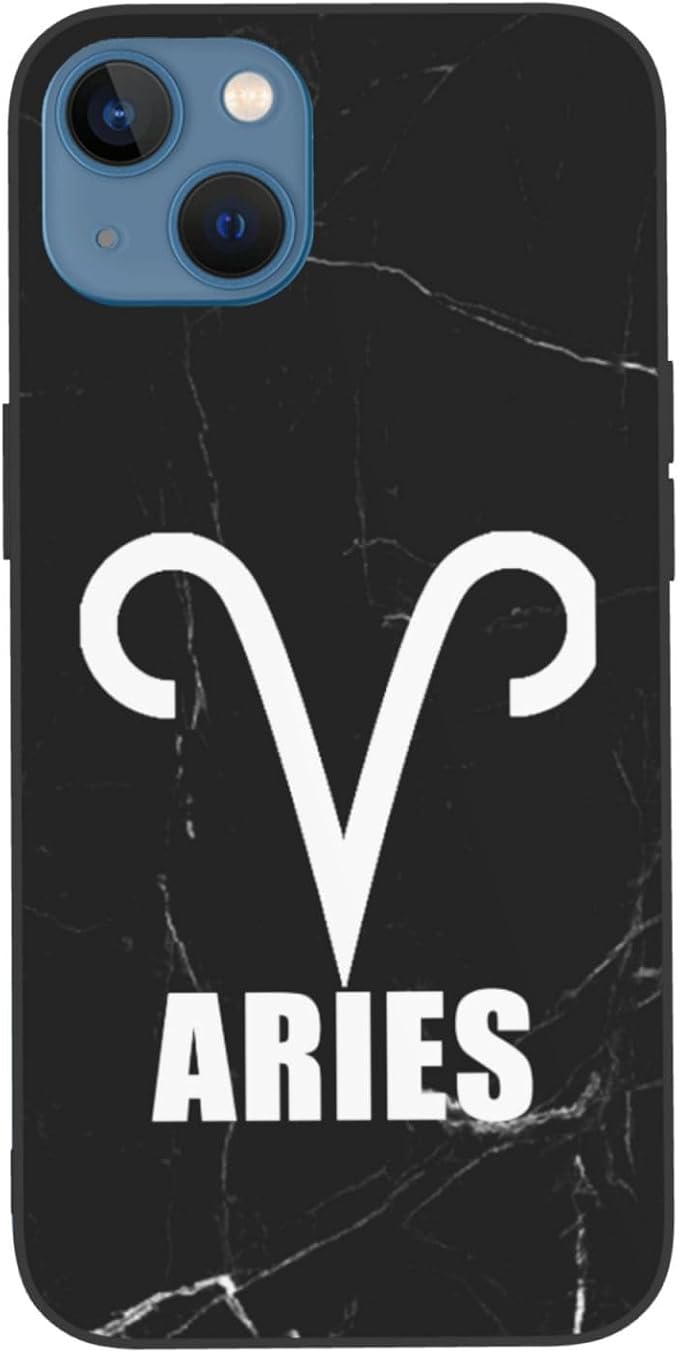 Aries Sign Phone Case Compatible with iPhone 13 6.1 in and 13 Mini 5.4 in White