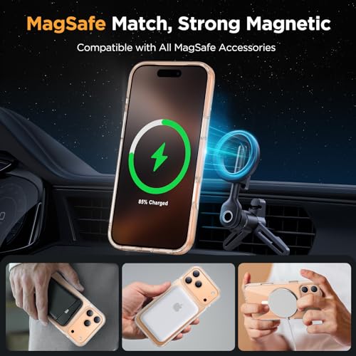 Image of Miracase Magnetic for iPhone 17 Pro Max Case with Screen Protector [Compatible with MagSafe] Slim Thin Phone Case Military-Grade Protected for 17 ProMax Cover Bumper 6.9 inch, Clear