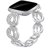 Compatible for Fitbit Versa/Versa Lite Edition/Versa Special Edition, VOMA Stainless Steel Metal Bands Bracelet Strap for All Fitbit Versa Edition Classic Silver