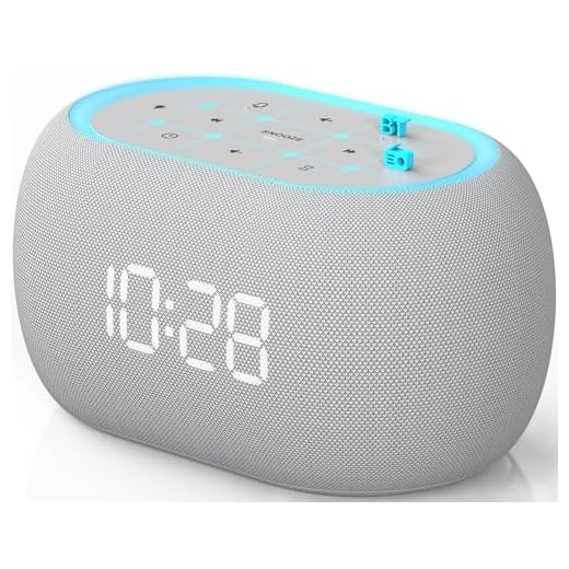 ANJANK Digitaler Radiowecker mit Bluetooth Lautsprecher, 10W Hi-Fi Dual-Lautsprecher, 7-Farbiges Nachtlicht, Wecker mit 8 Wecktönen, 0-100% Display-Dimmer, Wecker für Schlafzimmer und Nachttisch