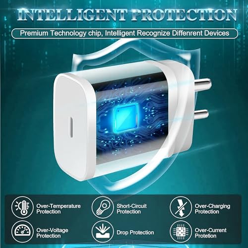 Image of 25W Type-C Fast Charging Travel Adapter with USB-C Cable | Super Fast PD Charger for Smartphones & Tablets | Compact Wall Charger with Safe & Efficient Power Delivery Support