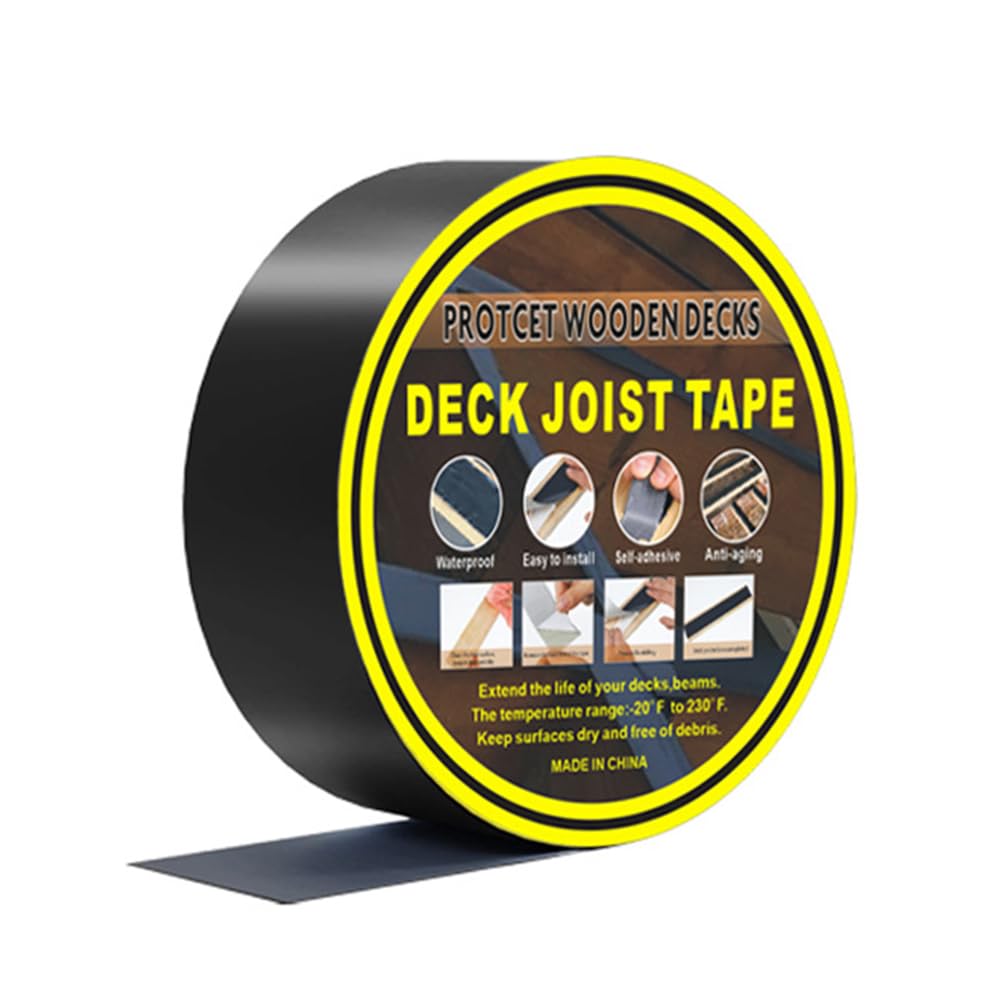 Butyl Joist Tape, Waterproof Self-Adhesive Tape for Top and Under Joists, Beams, 5cm x 15m