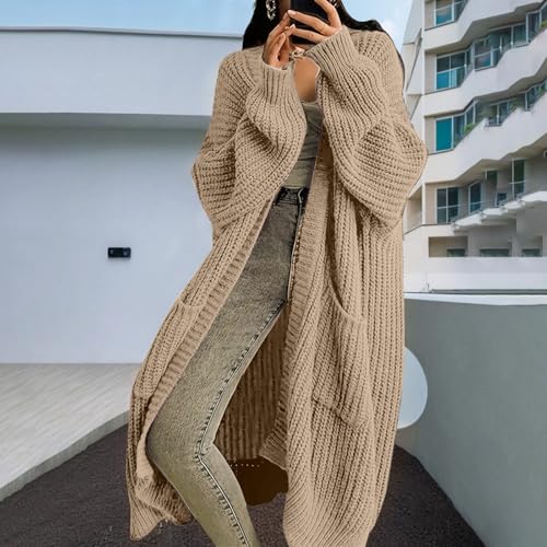 Long Cardigan Sweaters for Women with Pockets Plus Size Open Front Knit Sweater Long Sleeve Hooded Cardigan Sweater2