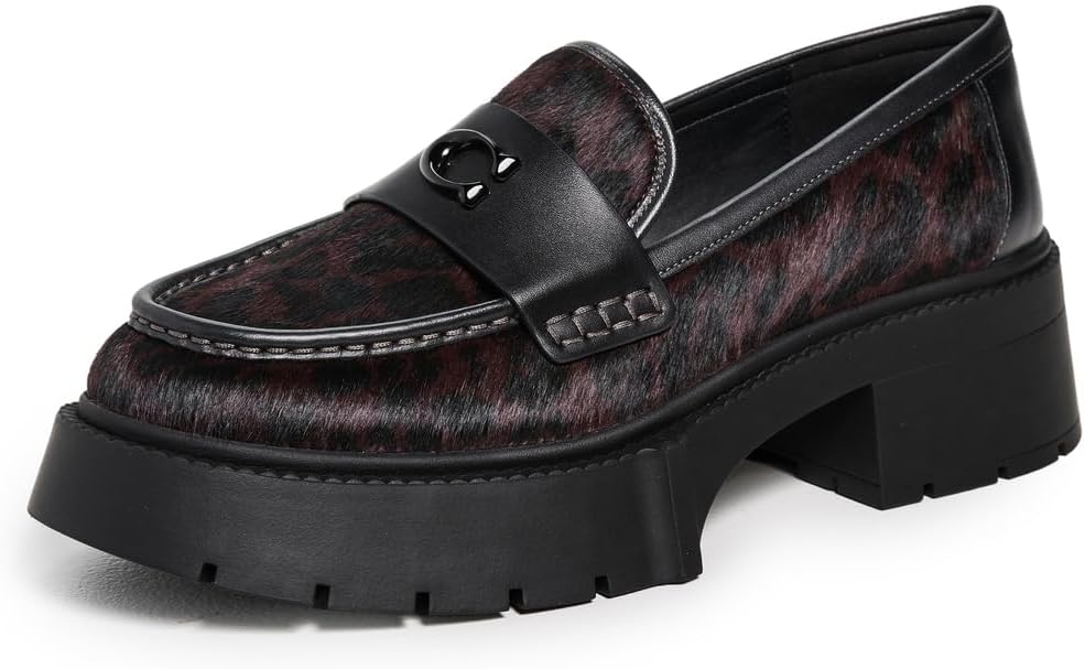 Coach Women's Leah Platform Leopard Print Loafers