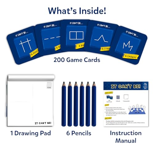 Image of Skillmatics Card & Board Game - It Can't Be, Fast-paced Fun, Hilarious Drawing Game, Perfect for Families, Parties, and Game Nights, Race to Doodle, Gifts for Kids, Teens, Adults Ages 7, 8, 9, 10 & Up