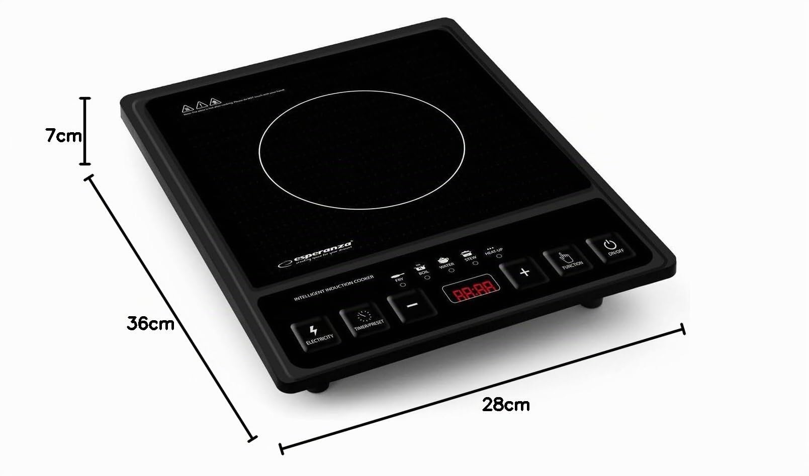 Esperanza Cuisinière induction noire EKH011
