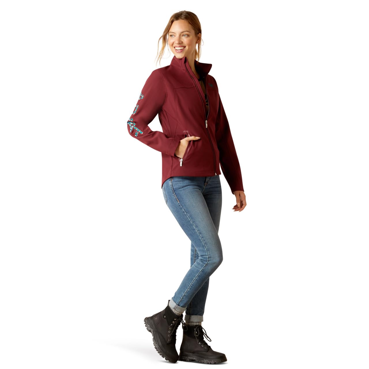 Ariat Women's New Team Softshell Jacket – Wind and Water Resistant Jacket