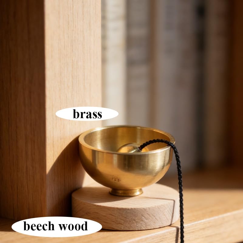 Mini Singing Bowl Set,Portable Brass Meditation Sound Bowl for Yoga,Chakra Healing,Stress Relief & Mindfulness,Self Regulation Tools,Handheld Singing Bowl,Unique Spiritual Gift for Women and Men