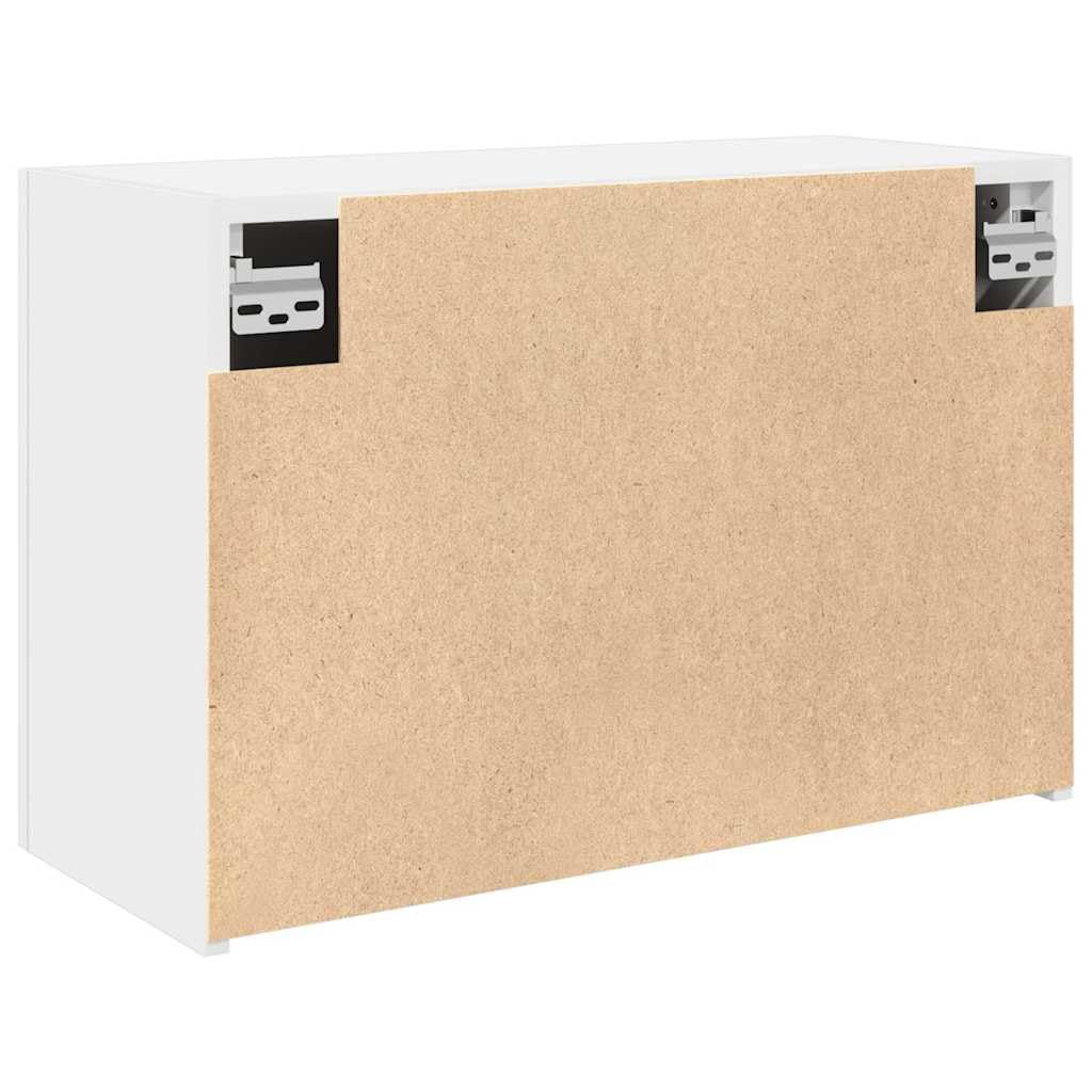 Gecheer Bad-Wandschrank Hängeschrank Badschrank Küchenschrank Medizinschrank Badmöbel Weiß 60x25x40 cm Holzwerkstoff