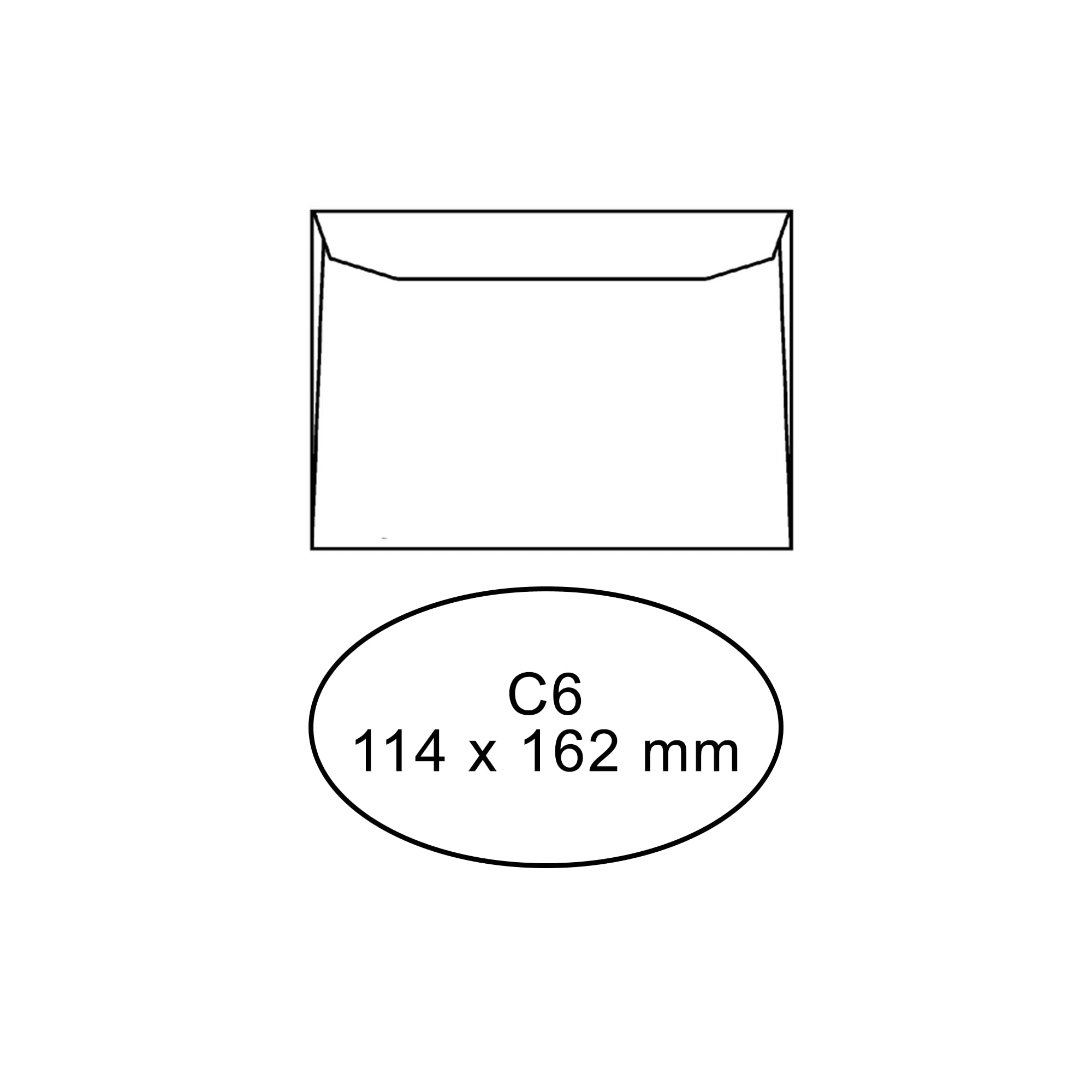 DULA C6 Umschläge A6 weiß, 114 x 162 mm, 500 Stück, Selbstklebend mit Klebestreifen, 80 g/m²