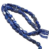 LKBEADS Lapis Lazuli Bead, Lapis Barrel Beads, Natural Faceted Lapis Beads, 6x4mm Beads, 14 Inch Strand