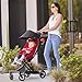 Evolur Roamer Ultra Lightweight Stroller, Compact One-Hand Self-Standing Fold Travel Stroller with 5-Point Safety Harness, Adjustable Sun Canopy, 360° Rotating Wheels with Cup Holder - Red