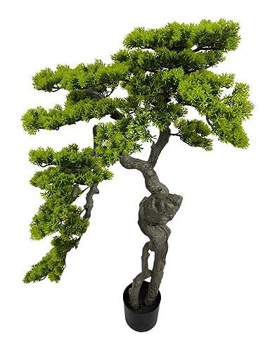 AfanD 3.5ft（43in） Artificial Bonsai Tree Juniper Faux Plants Indoor Big Fake Plants Decor with...