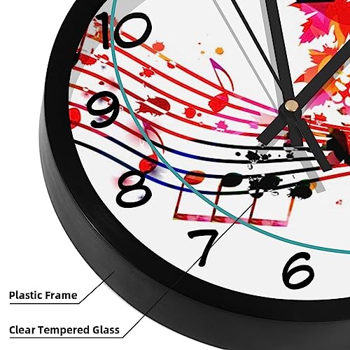 Fini le bruit avec cette horloge murale silencieuse à quartz notes de musique - 4