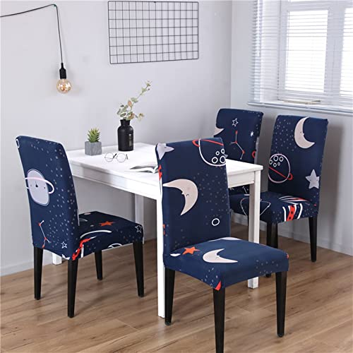 Housse de chaises 6 pièces pour masquer l'usure et les taches
