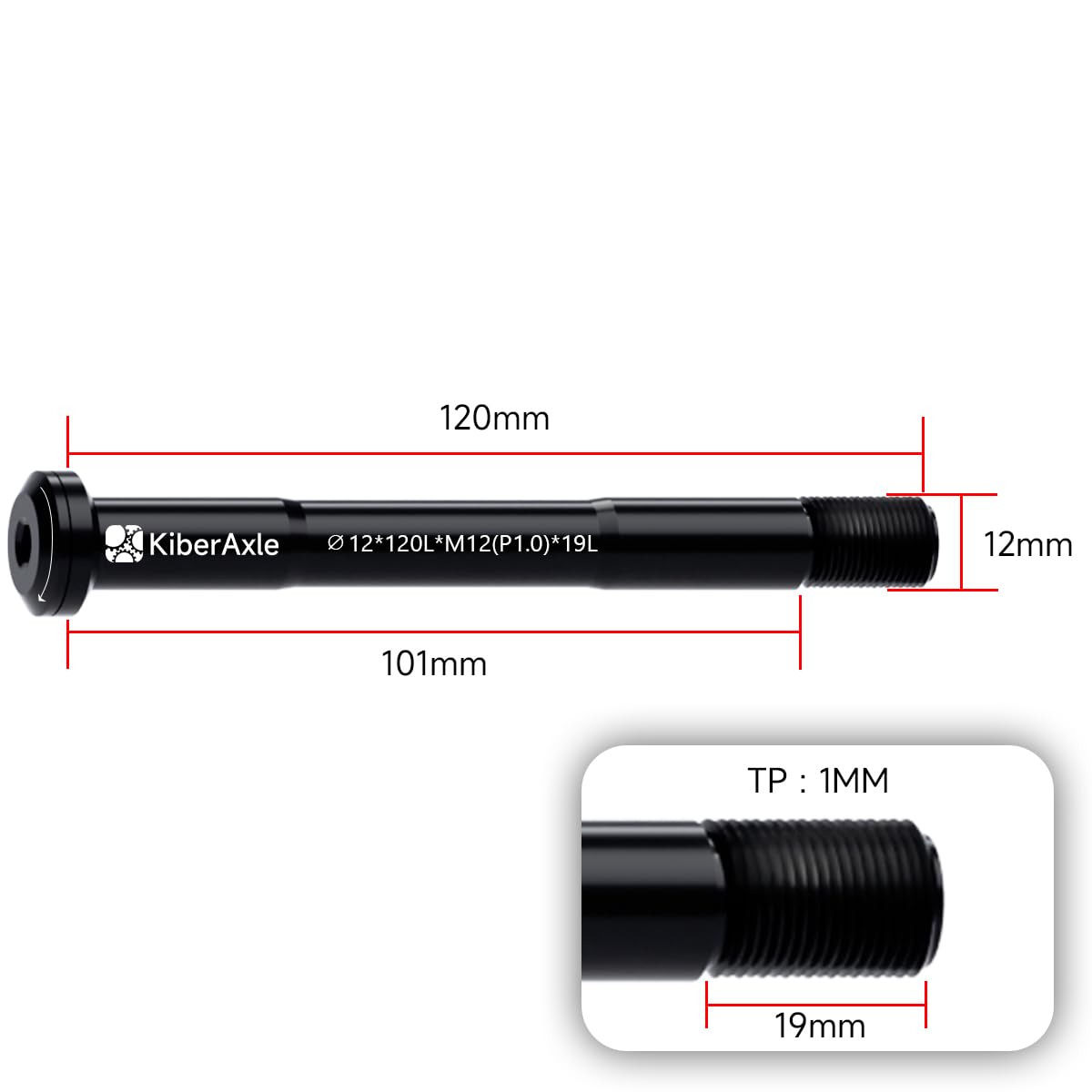 Bike Thru Axle 12mm Thru Axles For MTB/Road Bikes CNC Machined