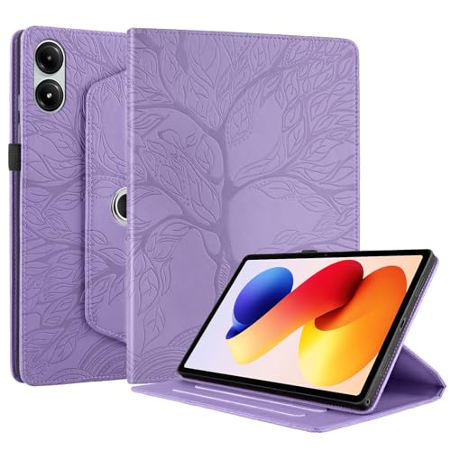 Coque Xiaomi Redmi Pad 2 Pro 2025 Violette avec Support Rotatif 360°