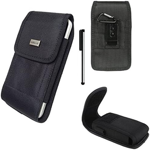 AIScell Pouch Belt Hip Holster ,Rugged Black Nylon Metal Belt Clip Holster Carrying Case , Stylus Pen , Compatible Galaxy S3 S 3 with Armor Type Hybrid Protective Cover Case on Tactical