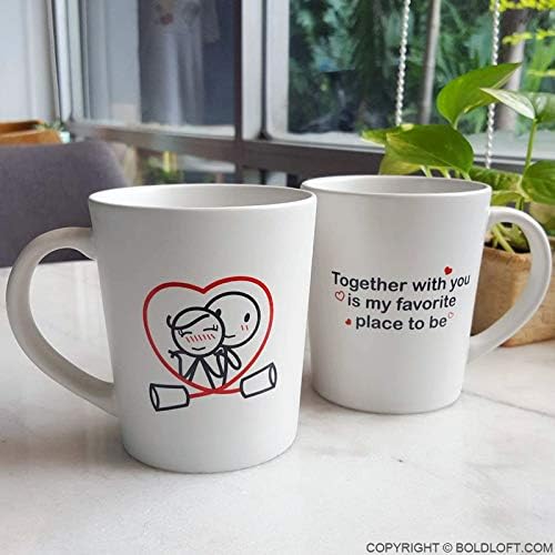 Miniatura 3 de BoldLoft When in Love - Tazas de café para parejas, regalos para él y para ella para aniversario, boda, cumpleaños