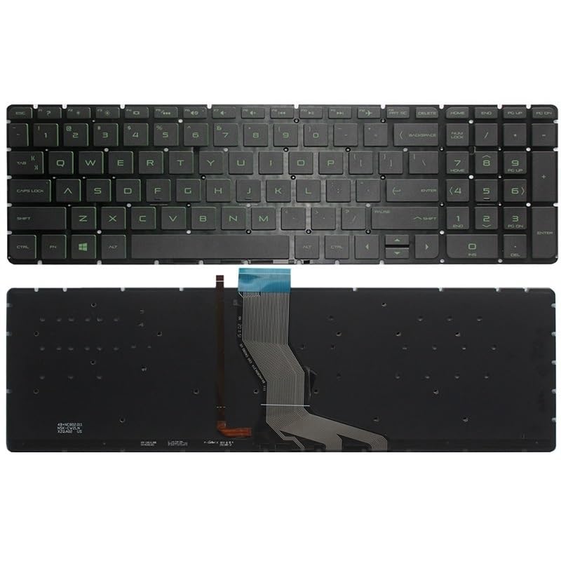 Clavier HP 15T-AS 15T-AE avec touches lumineuses vertes