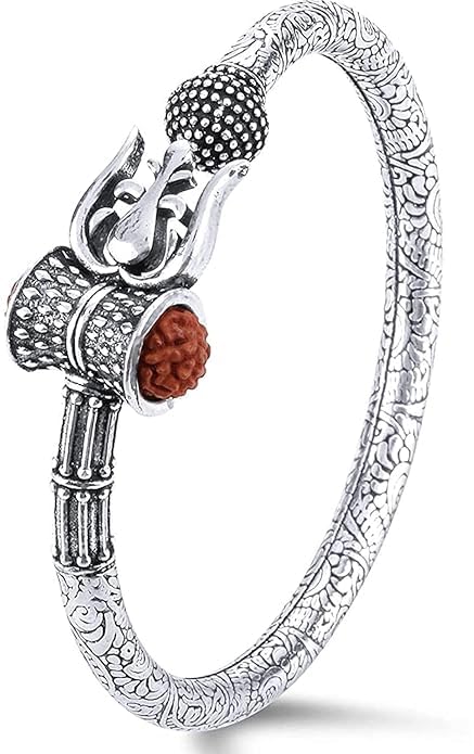 Kusum Jewels Pure Silver Trishul Kada Mahakal Kada For Unisex Adult (B0B19WGMGC) Amazon Price History, Amazon Price Tracker
