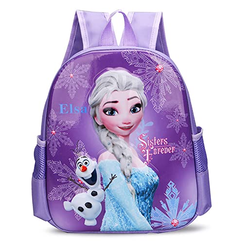 Babioms Sac à Dos Enfant, Sac a dos Maternelle Fille, Cartable Fille Primaire Maternelle ​Sac à DosParfait pour École ou Voyage, Elsa Backpack Cover