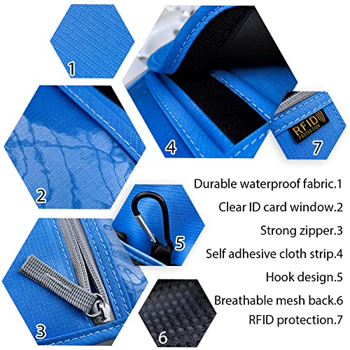 Travel Neck Wallet, RFID Blocking Passport Holder with Adjustable Neck Strap for Men and Women to Keep Cash, Credit Cards and Travel Documents Safe - Navy Blue3