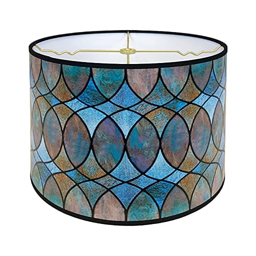 Royal Designs Modern Trendy Decorative Handmade Lamp Shade - Made in USA - Cool Hues Water Color Design - 10 x 10 x 8