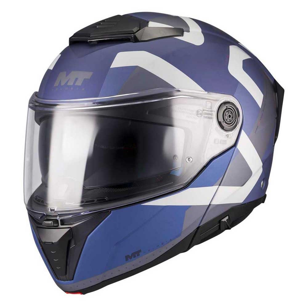 MT Helmets Atom 2 SV, Casco moto Modular Flip-Up, Visor Solar Retráctil, Interior Lavable, Preparado Intercomunicador UCS, Bloqueo frontal, Visor con posición Ventilación, Homologado ECE 22.06 & DOT