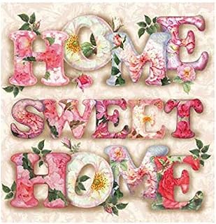 VETPW DIY 5D Diamond Art Painting for Adults Beginners, Flowers Full Drill DIY Rhinestone Painting Embroidery Pictures Cross Stitch Craft Arts for Home Wall Decor (30x30CM) -Sweet Home