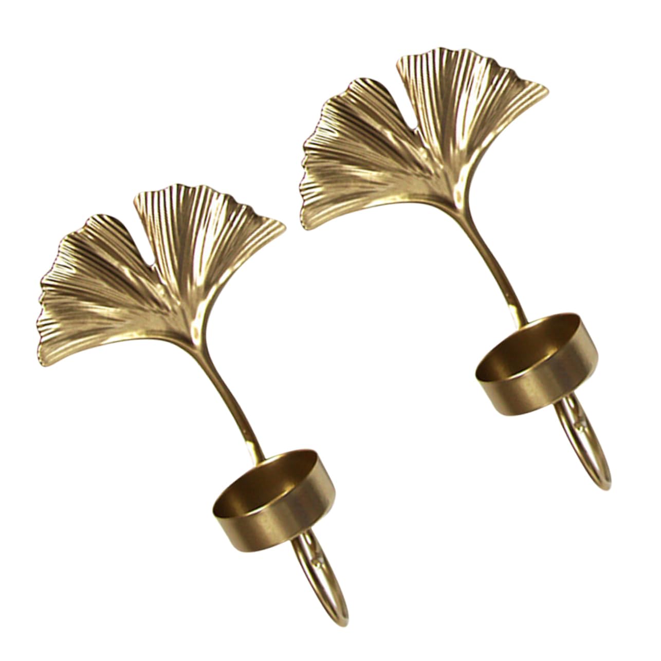Cabilock 2pcs Wall Hanging Candle Holder Candle Stand Candlestick Holder Party Candlestick Wall Candle Holder Wall Candlesticks Wall Mounted Leaf Candle Holder Iron Art Candlestick