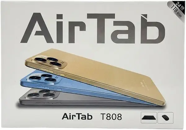 جهاز T808 اللوحي بنظام أندرويد،،، وذاكرة وصول عشوائي 24 جيجابايت، وسعة تخزين 1 تيرابايت، ومعالج ثماني النواة، وقلم ولوحة مفاتيح مرفقين، وبطارية تدوم طويلاً