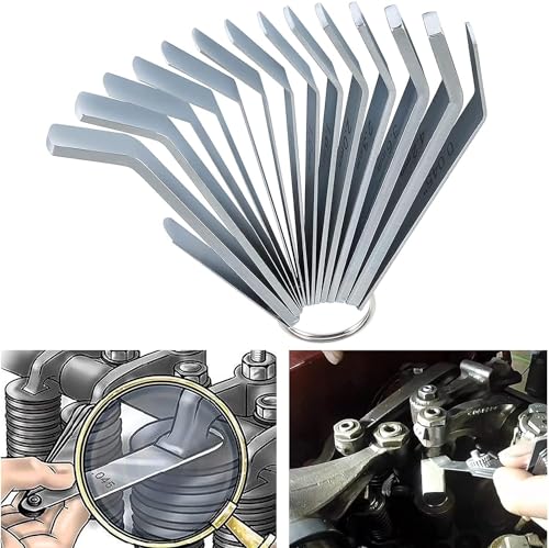 Image of Feeler Gauge Jake Brake Tool Set 88880053 88880052 85111377 Suitable for Volve Mack MP7 MP8 MP10 D12 D13 D16 Engines, Intake and Exhaust Valve Adjustment Kit (14 PCs)